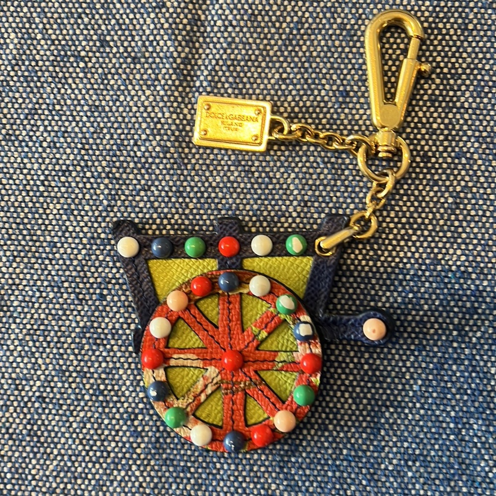 Dolce & Gabbana Sicilian Cart Keychain - used